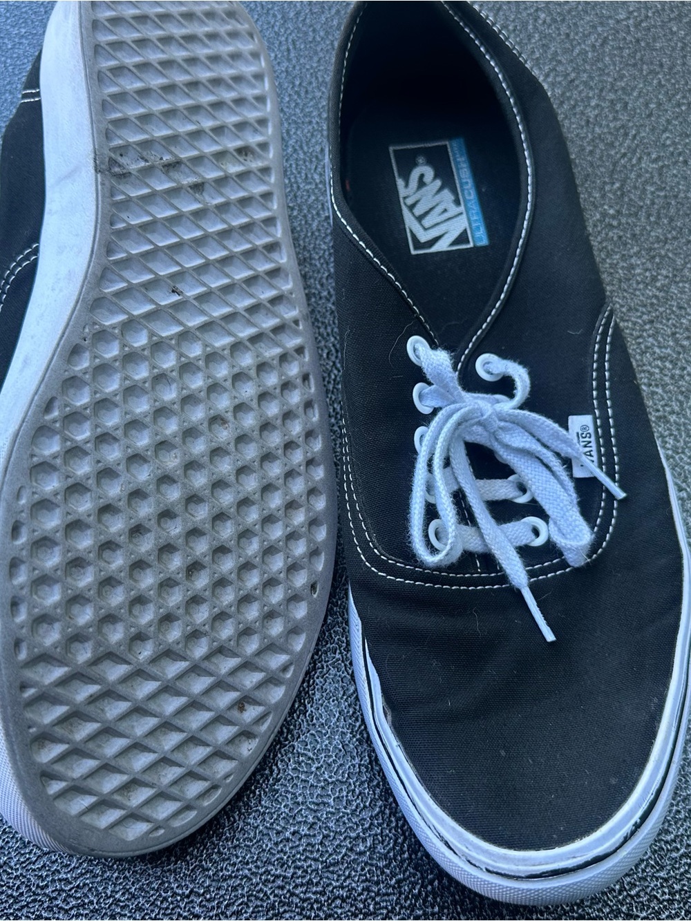 Vans Black Canvas Low-Top Sneakers with White Laces